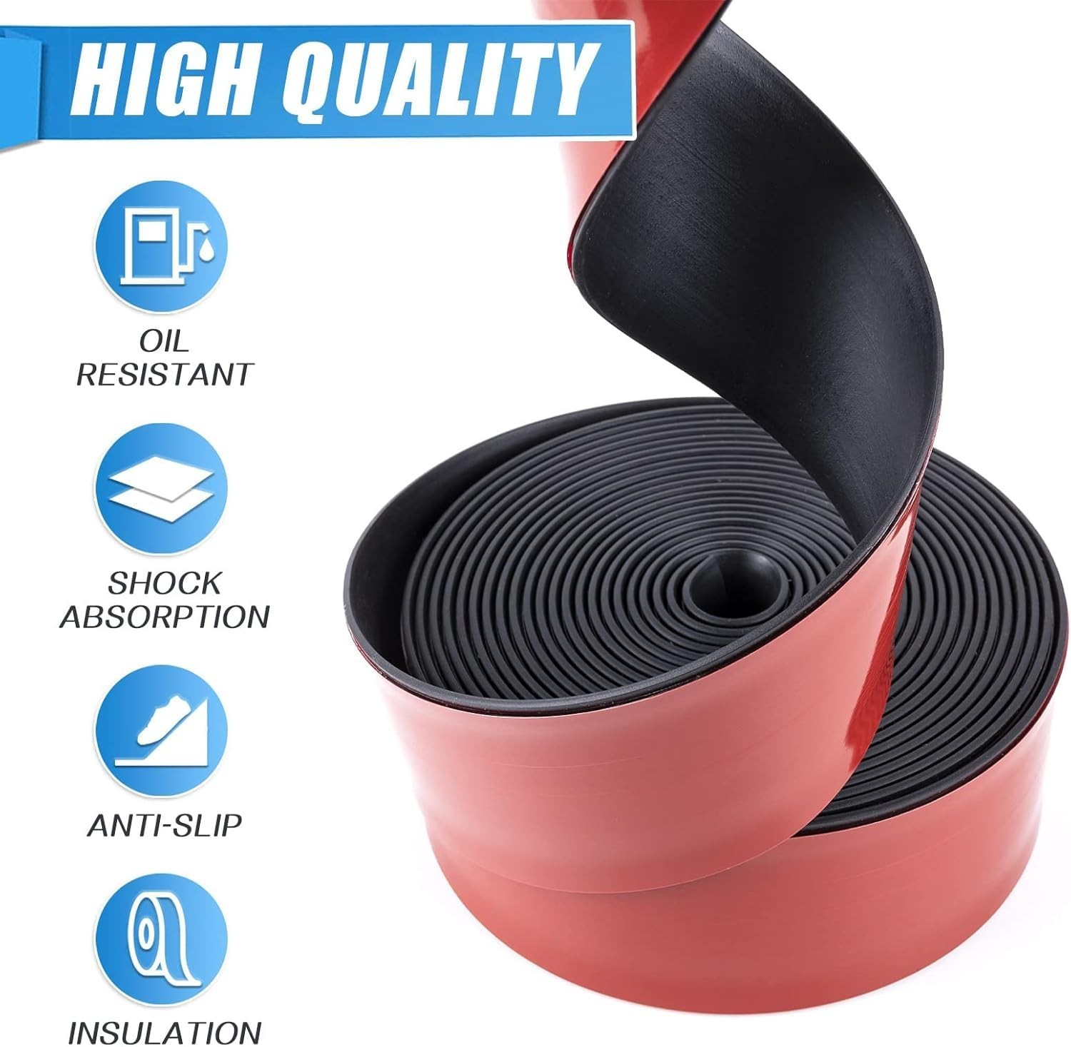 High-Quality Self-Adhesive Rubber Strips 2″x1/16″ for Versatile DIY Projects