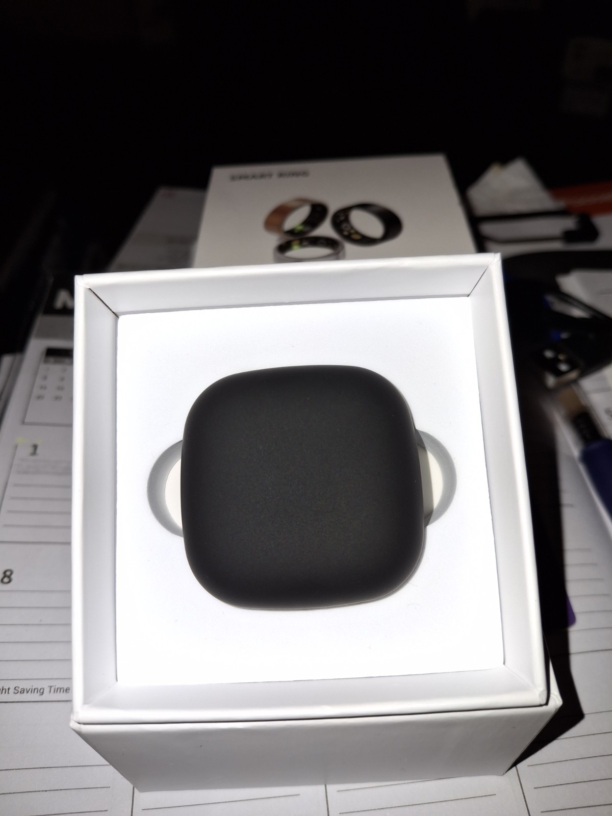 Smart Ring Electronic Monitor Waterproof IP68 FCC CE RoHS USB Charging Black