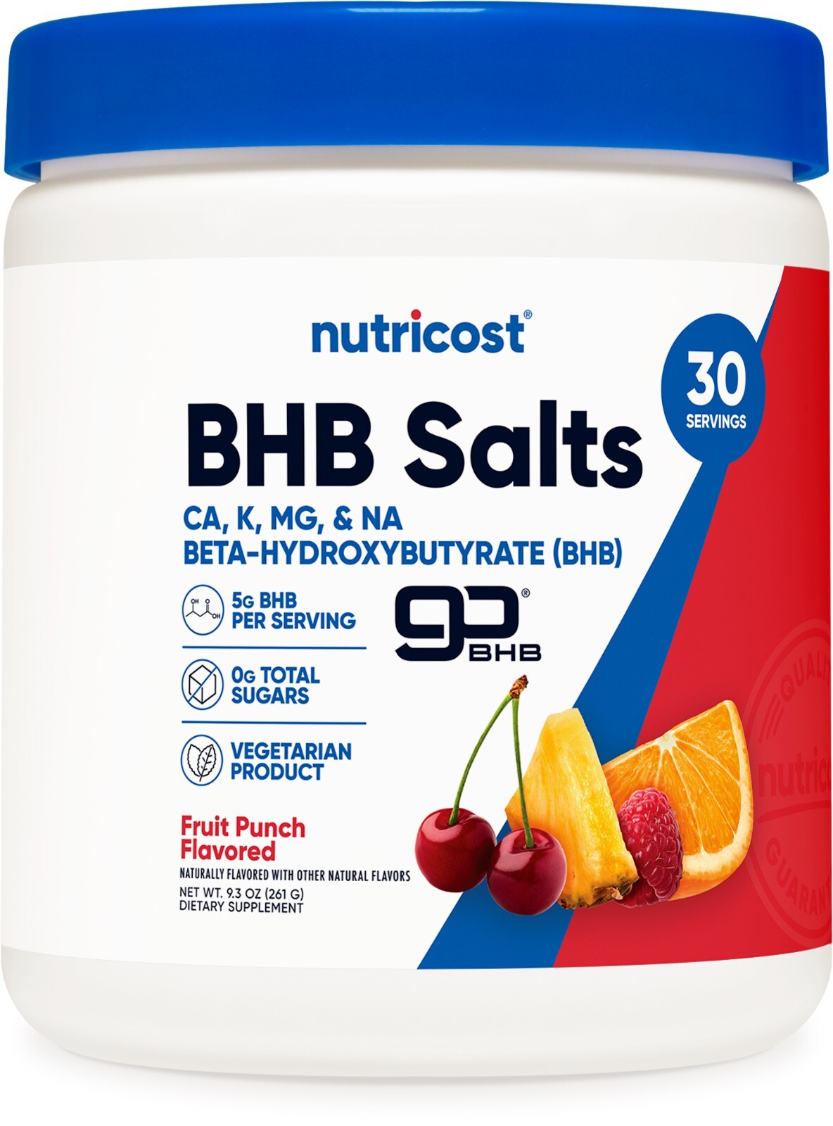 Nutricost BHB Salts Drink Mix (30 Servings, Fruit Punch Flavored)