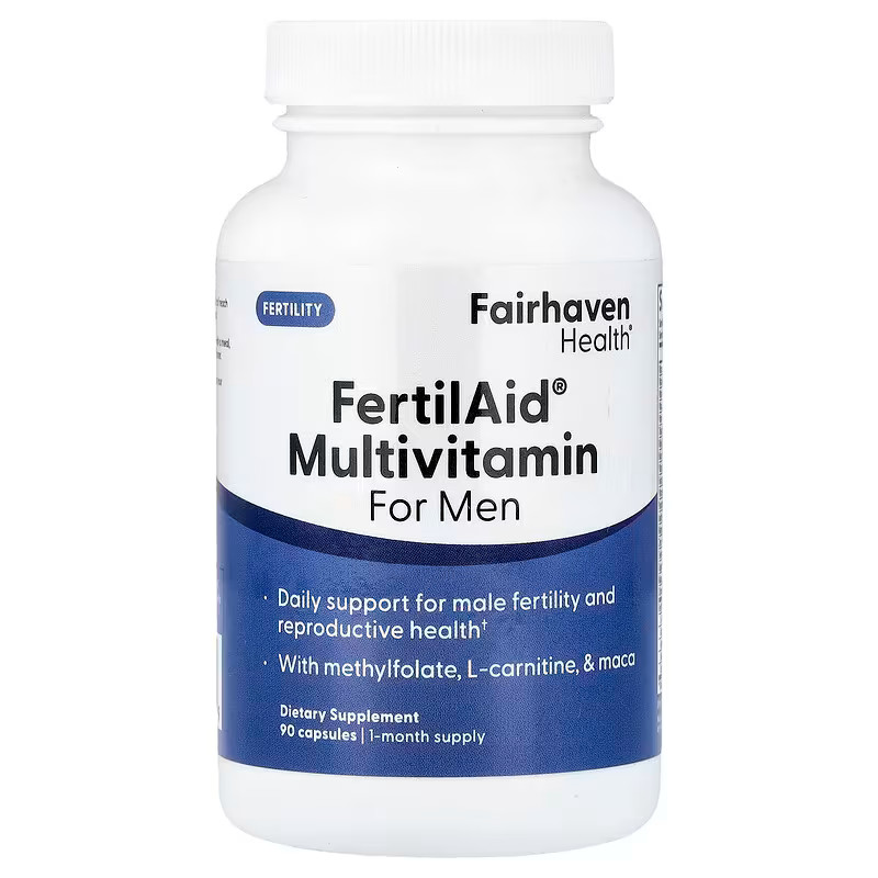 Fairhaven Health FertilAid Multivitamin for Men, Male Fertility, Exp. 08/2028