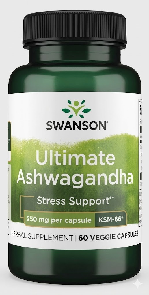 Ultimate Ashwagandha KSM-66 250 mg, 60 Veggie Capsules