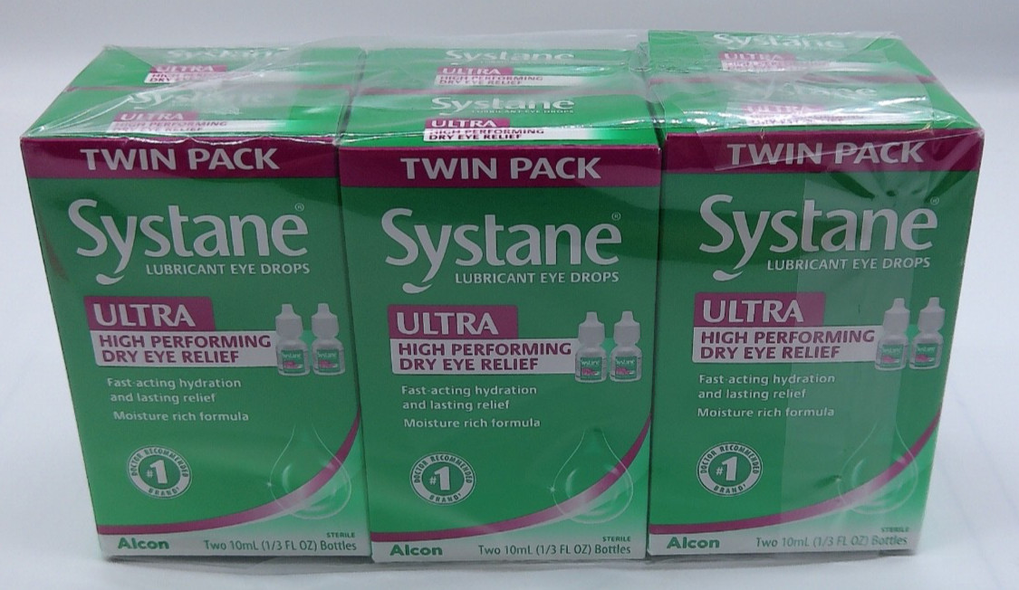 6 TwinPk- Systane Ultra Dry Eye Relief, 1/3 Fl. Oz. Each, 12 Total Bottles, 7/28