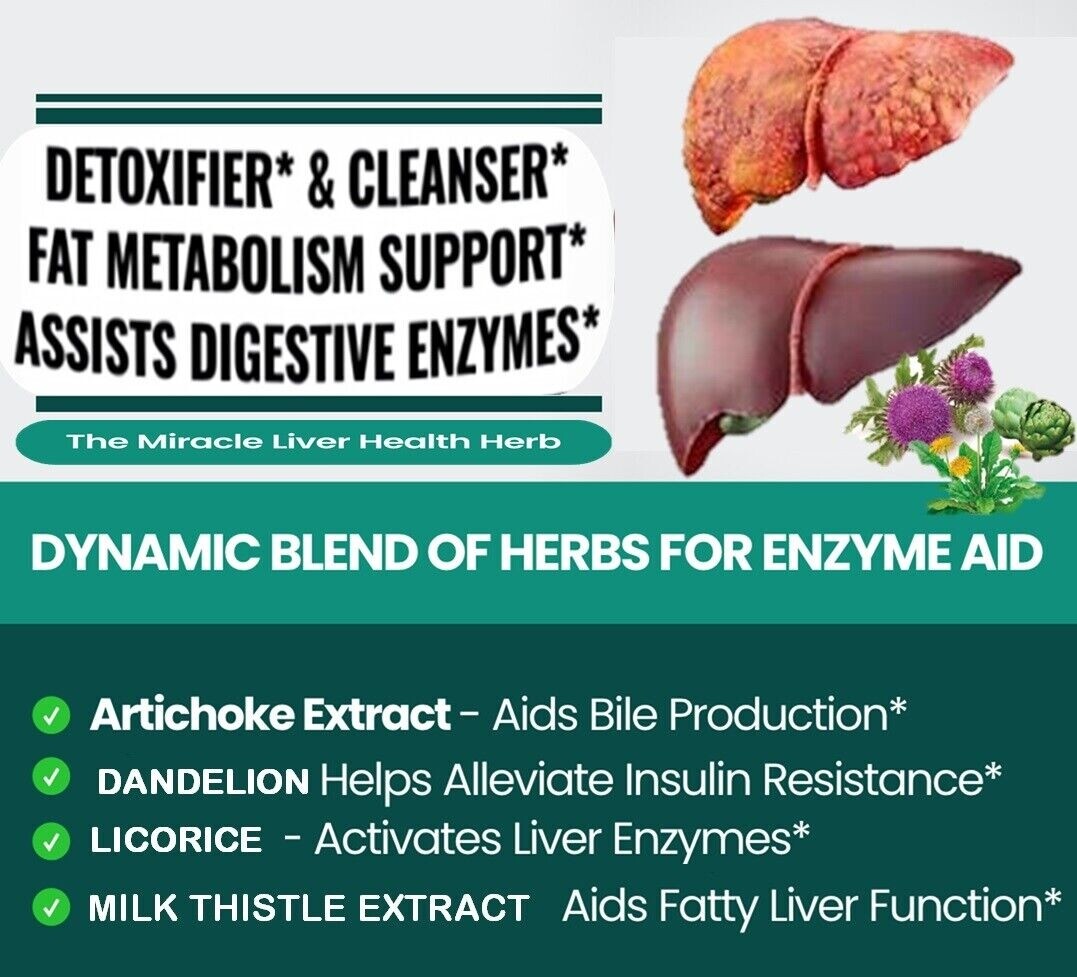 Liver Cleanse & Detox Support Supplement 3000mg with 24 herbs + Milk Thistle