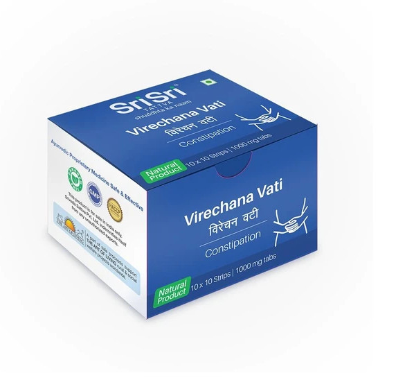 Ayurvedic Virechana Vati 100 Tablets By Sri Sri Tattva For Constipation