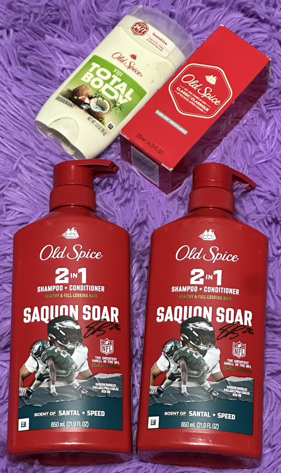 Old Spice Bundle: 2 – 2 In 1 Shampoo/Cond 1 Total Body Deodorant, 1 After Shave