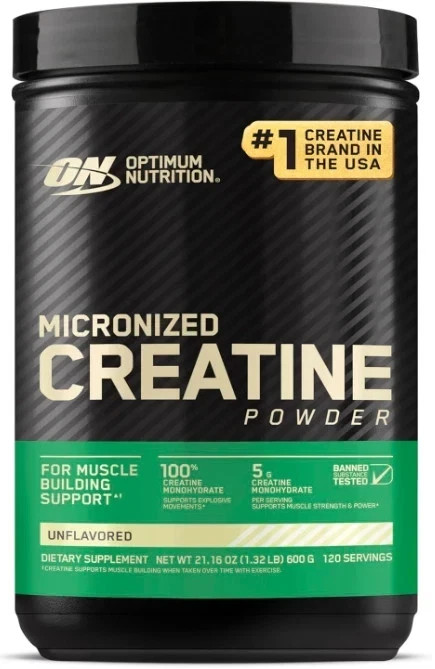 Micronized Creatine Monohydrate Powder, Unflavored, 120 Servings, 600 Grams (Pac