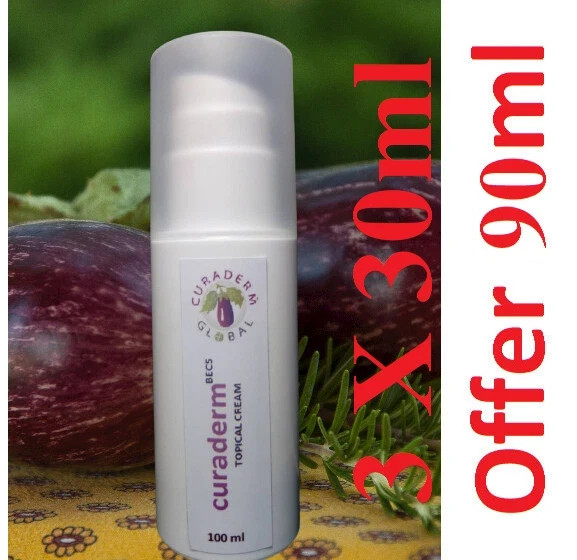 3 X Curaderm BEC5 Cream 30ml * 3 = 90ml New Formula. Full Spectrum. ⭐ ORIGINAL ⭐