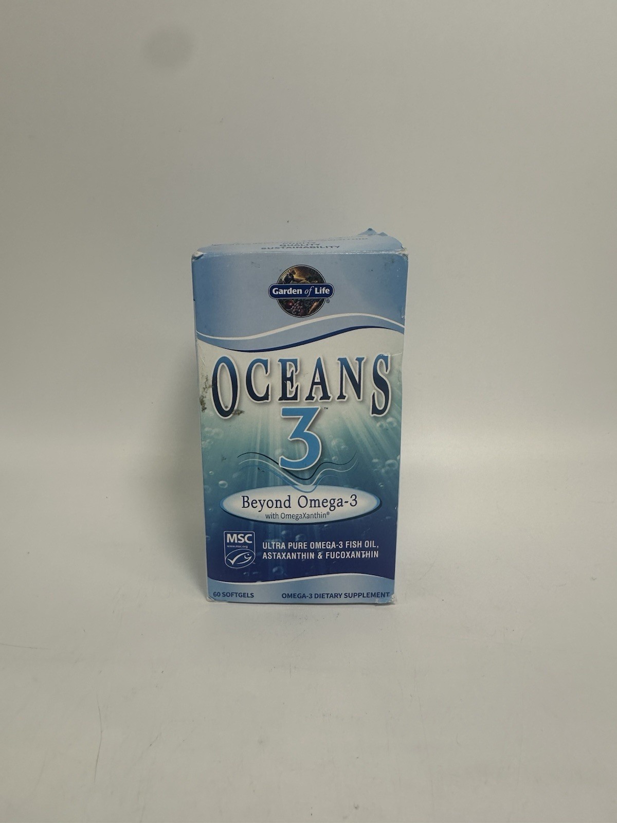 Garden of Life Oceans 3 Beyond Omega-3 with OmegaXanthin 60 Softgels EXP 11/2026