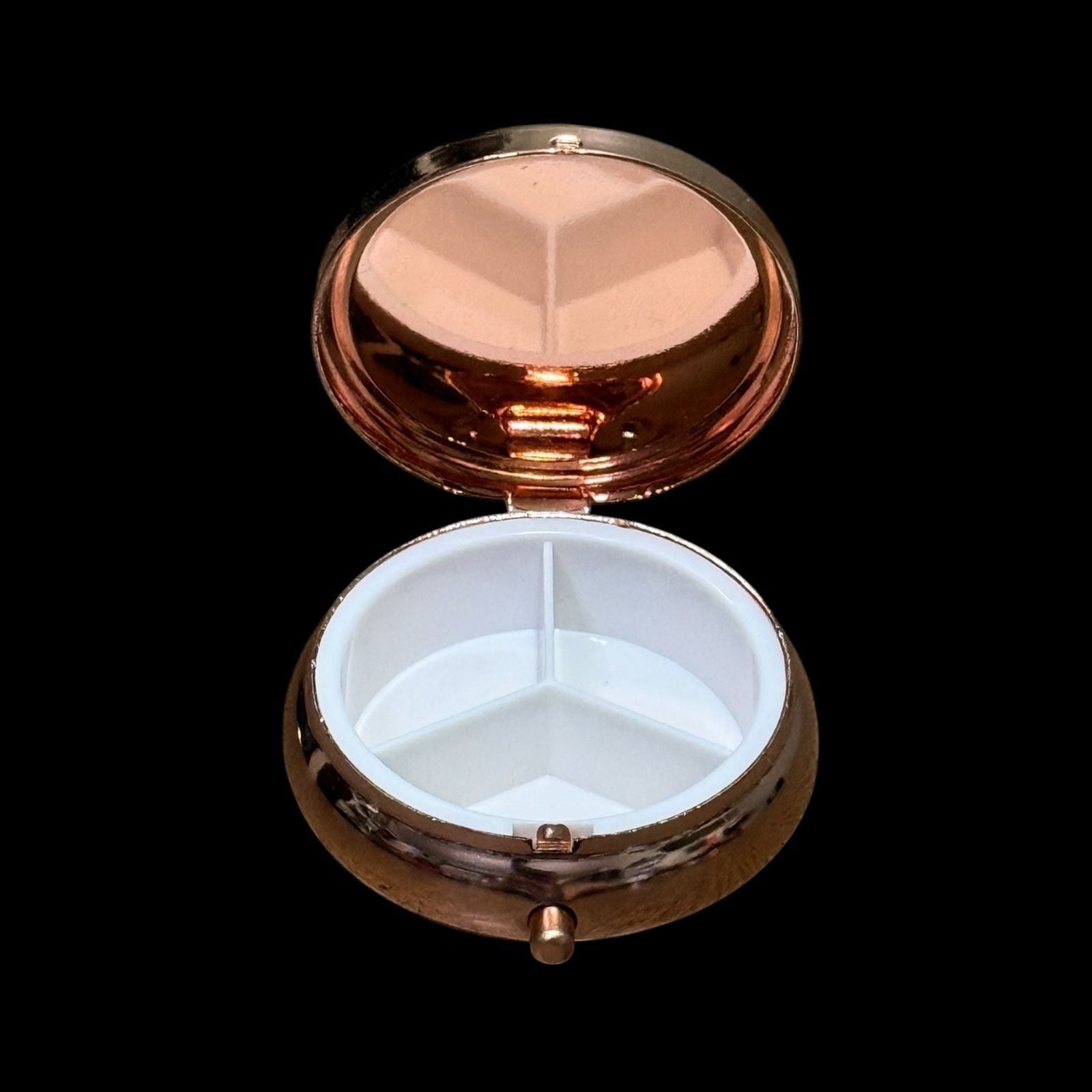 Cute Ocean Wave Portable Round Metal Pill Organizer Case