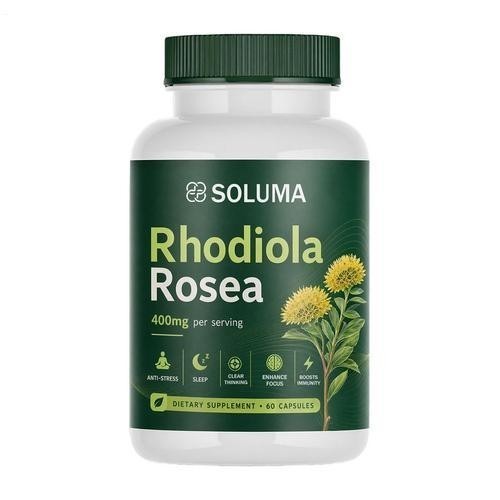Soluma Rhodiola Rosea, 400mg Per Serving With Bioperine, 60 Capsules (1-3Set)