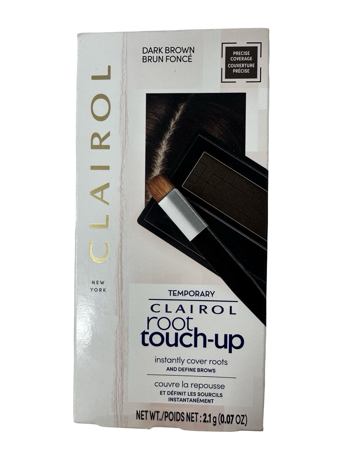 Clairol Temporary Root Touch-Up Concealing POWDER – DARK BROWN (Lot of 3)