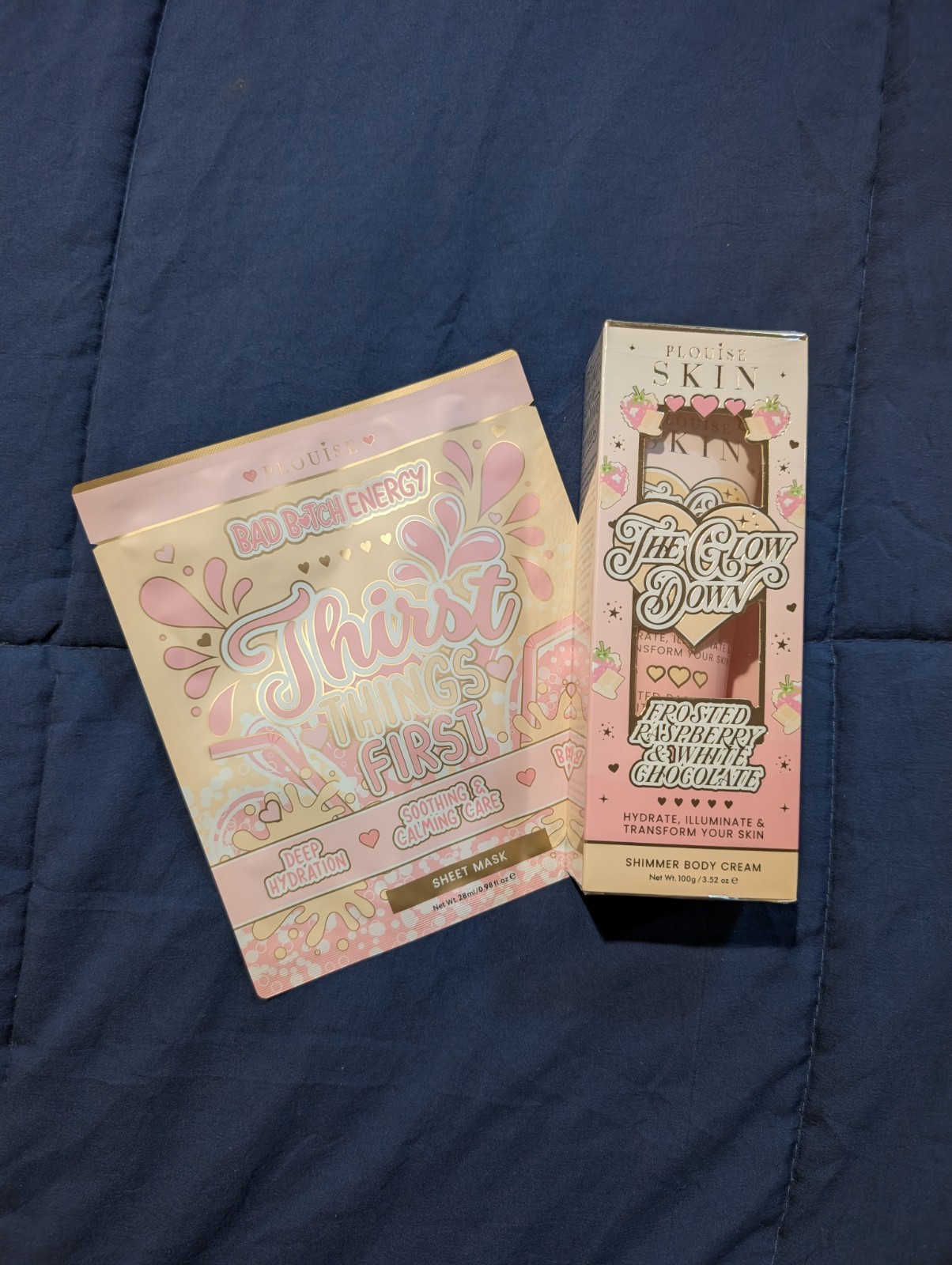 P Louise Shimmer Body Cream & Sheet Mask – Frosted Rasp & White Choc