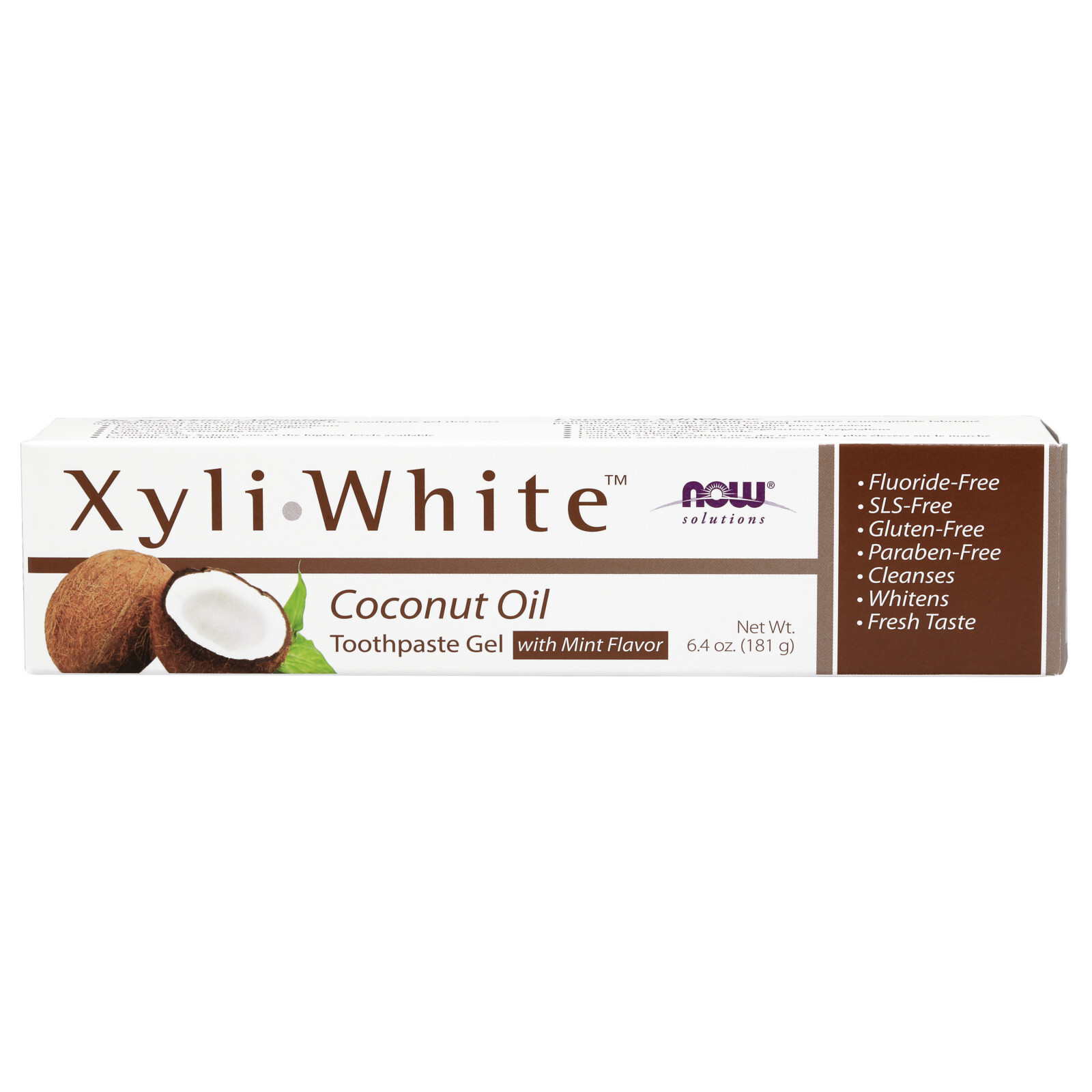 NOW FOODS XyliWhite Coconut Oil Toothpaste Gel – 6.4 oz