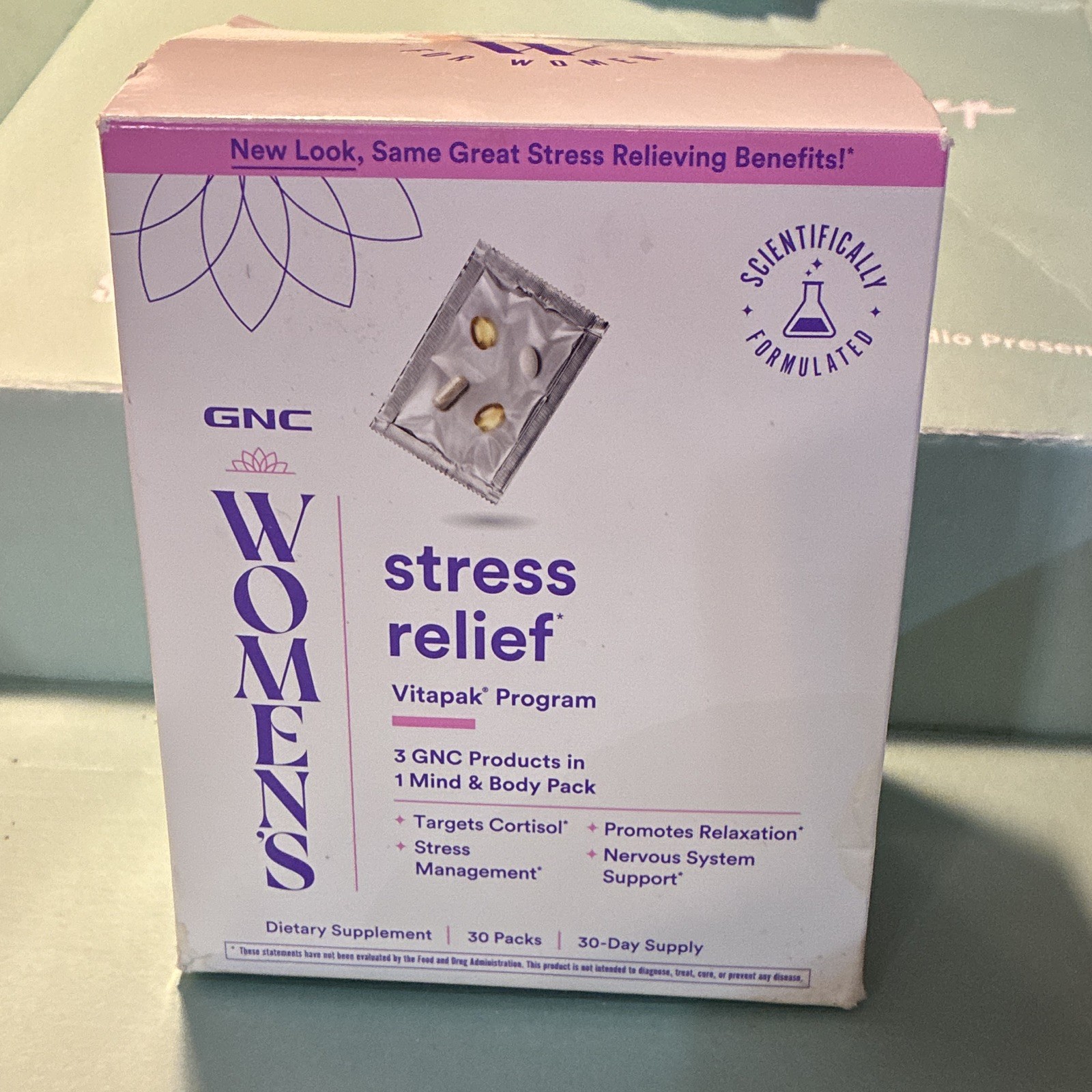 GNC Women’s Stress Relief Vitapak Multivitamin Gluten-Free 30 Packs 30-Day