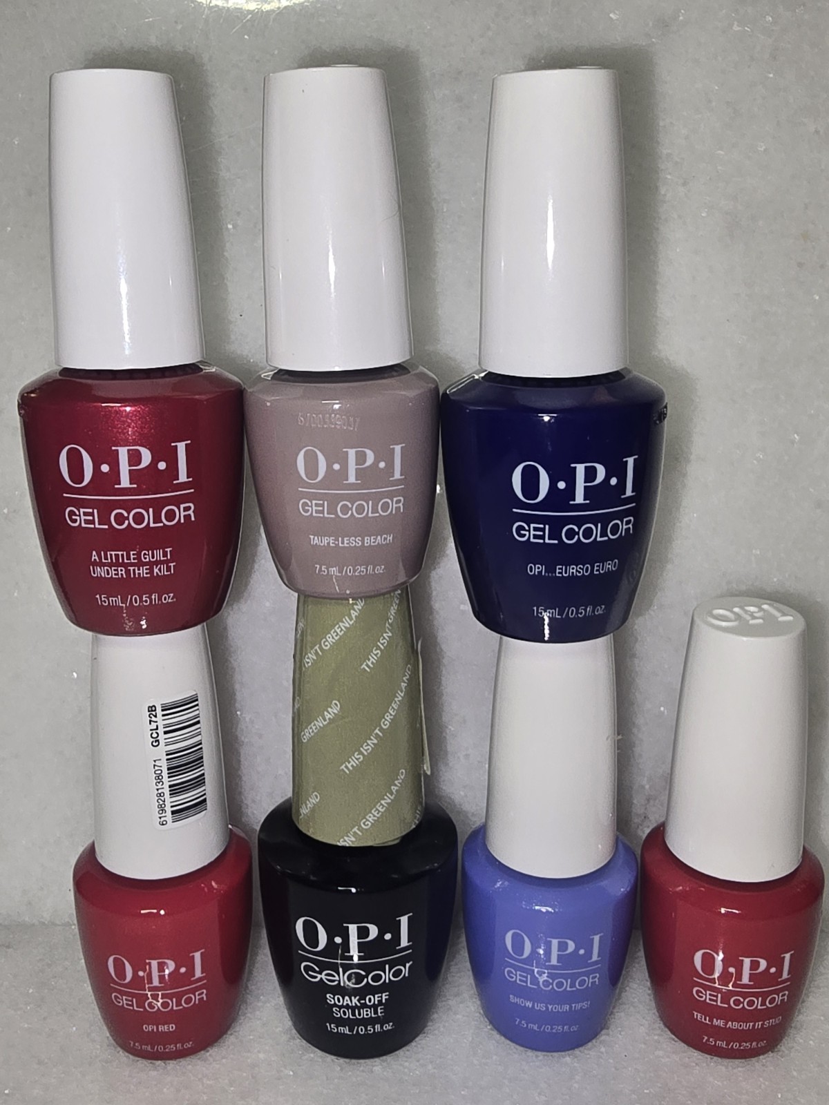 OPI GELCOLOR SET OF 7, OPI GELCOLOR Gel Nail Polish -Soak Off. SET OF 7