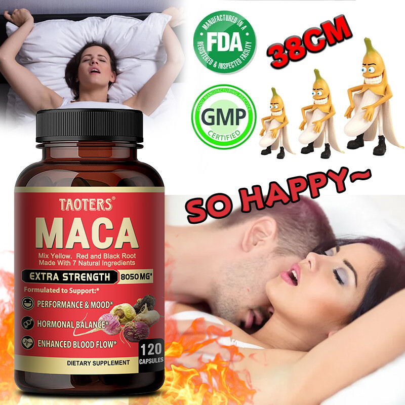 Maca Root Capsules 8050mg |60/120 Pills | Red, Yellow,Black Maca Supplements USA
