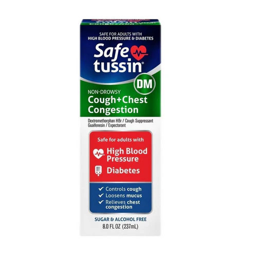 Dm Cough + Chest Congestion Liquid 8 Oz by Safetussin