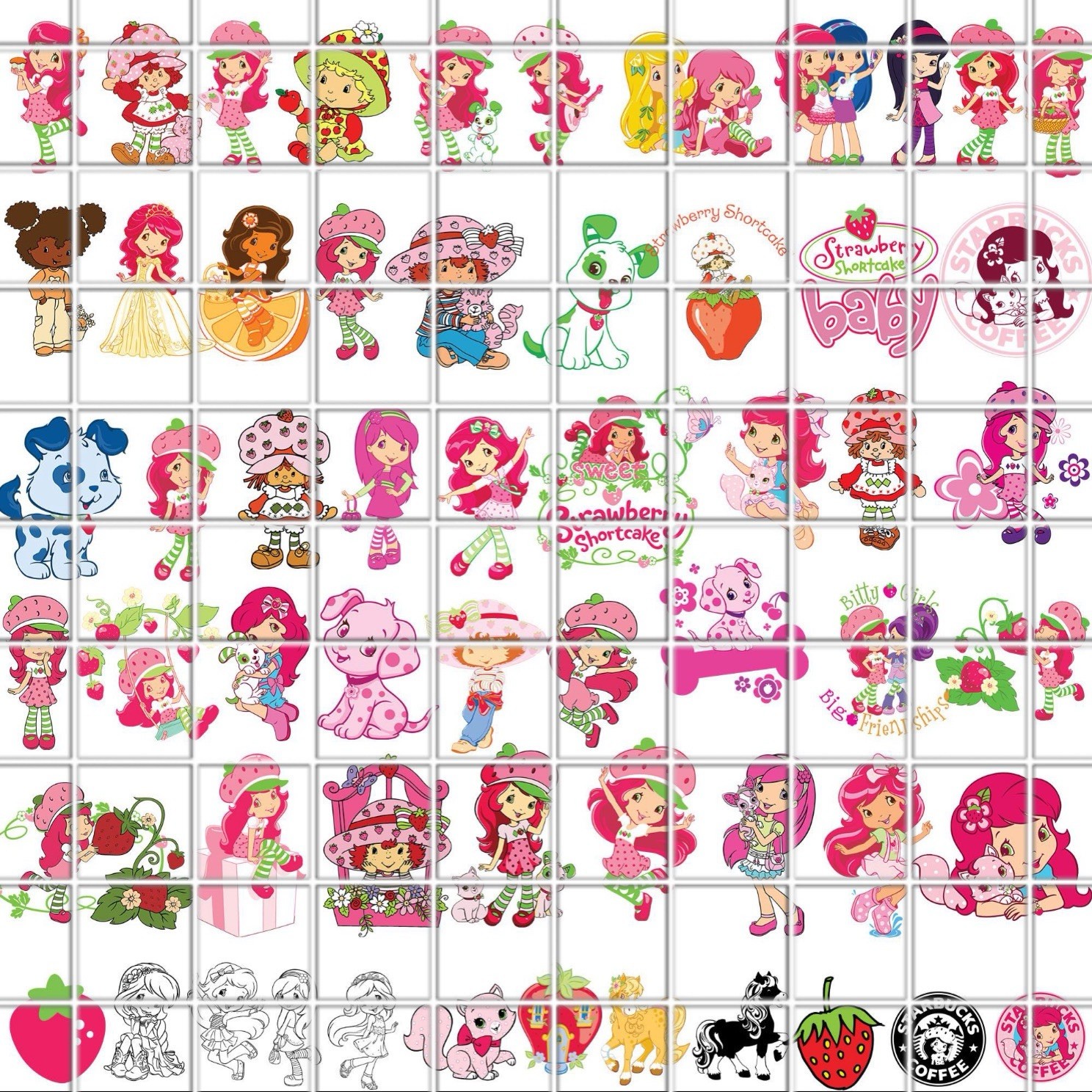 Strawberry Shortcake Waterslide Nail Decals Set Of 50 Instructions & Bonus JH