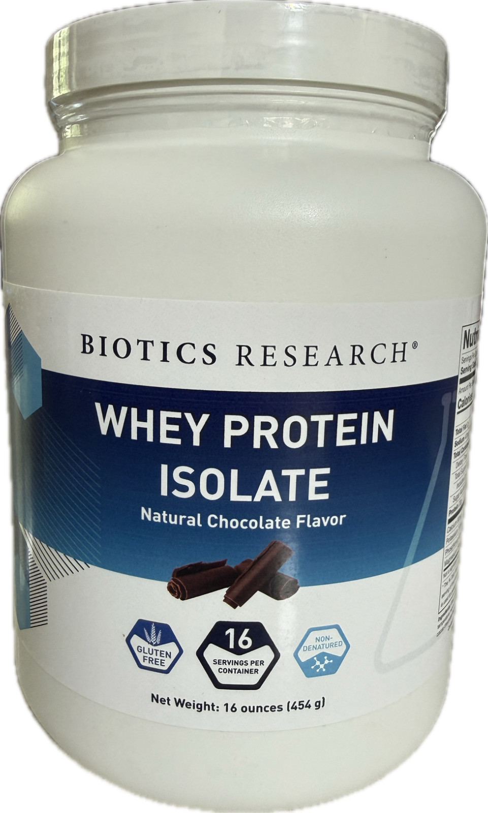Biotics Research – Whey Protein Isolate – Chocolate (16oz)