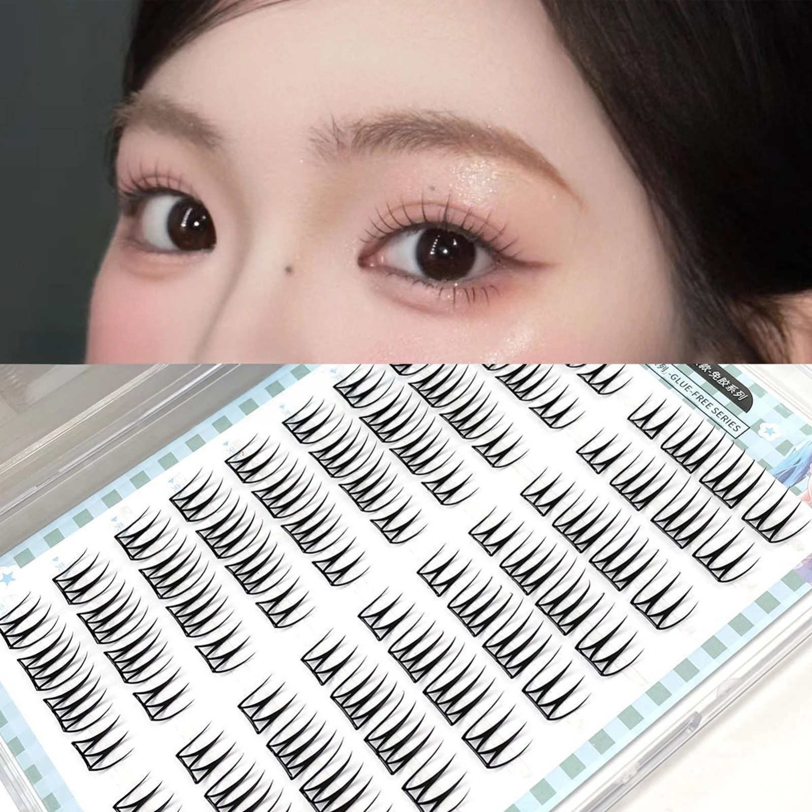DIY Lash Extension Kit Clusters Individual Eyelashes Kit 7-13mm Self Adhesive