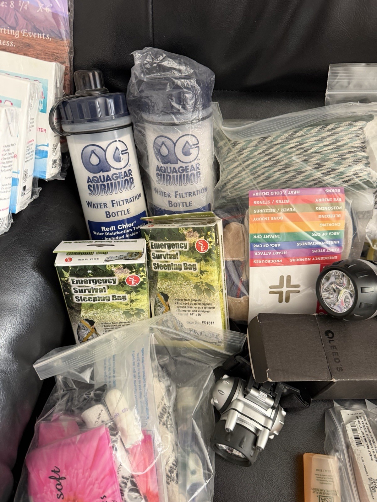 Complete 72 Hour Emergency Survival Kit Bug Out Bag Water Filter First Aid pack