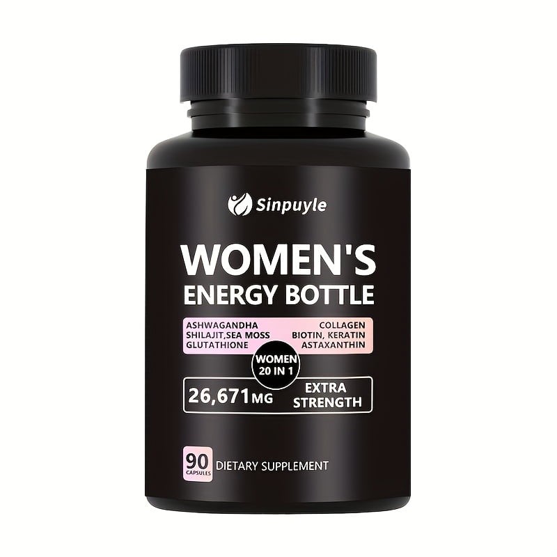 Sinpuyle Women’s Extra Strength Energy&Wellness Supplement-1 Bottle 90 Capsules