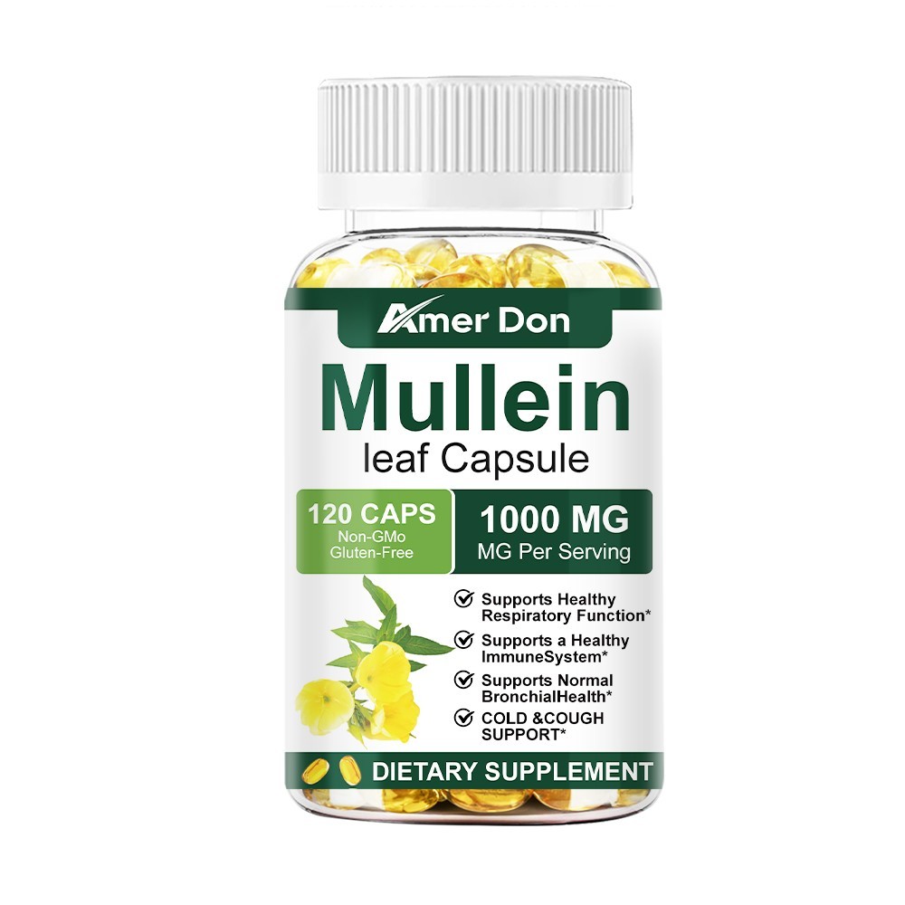 Mullein Leaf Capsules – Lung Cleanse & Cough Relief,Respiratory Health,Detox