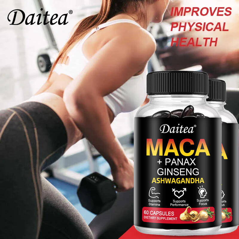 Organic Maca Root Capsules |60 Capsules | Peruvian Maca Extract for Men & Women