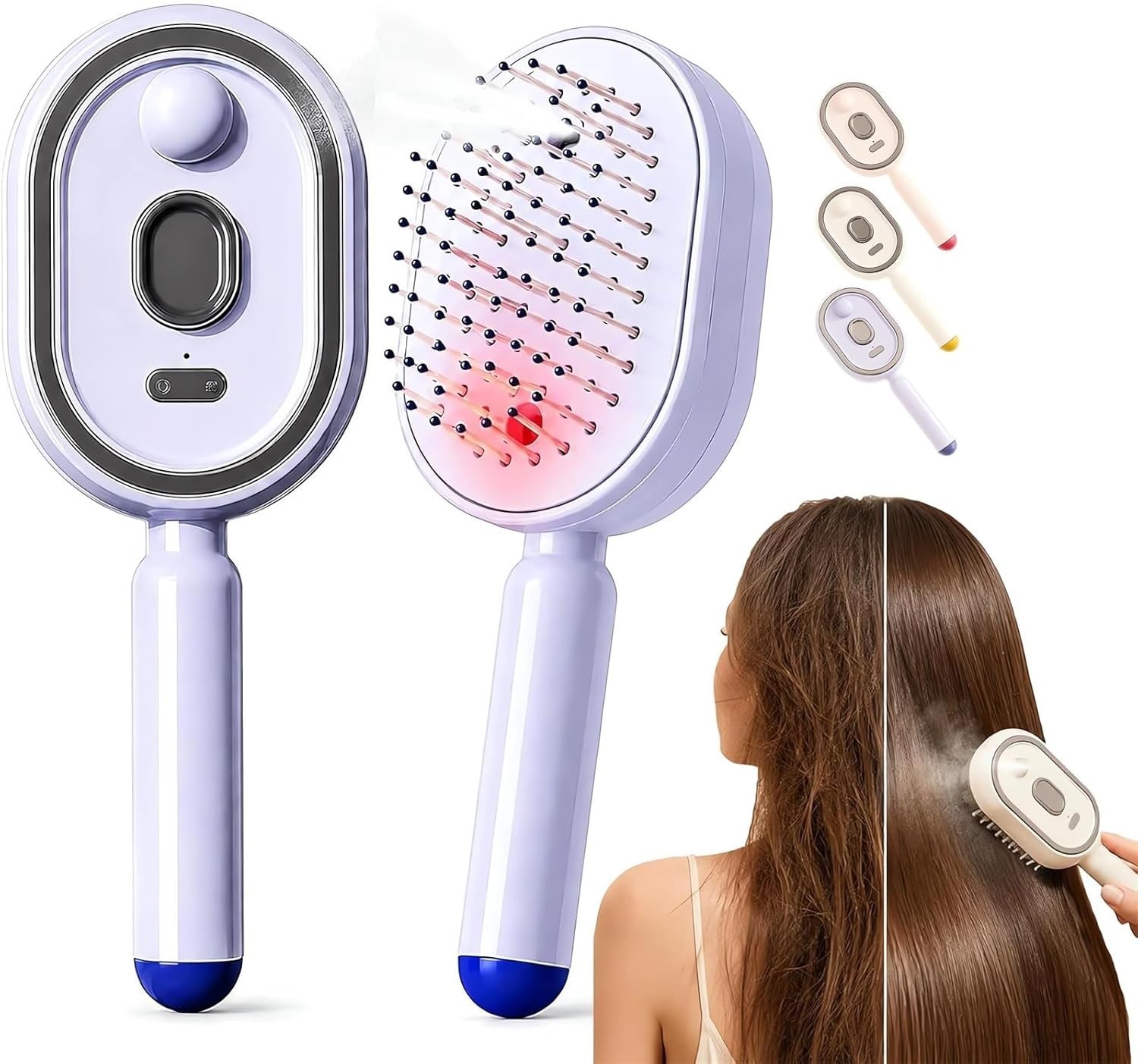 2026 All in One Misting Aqua Detangler Brush Electric Spray Air Cushion Massage