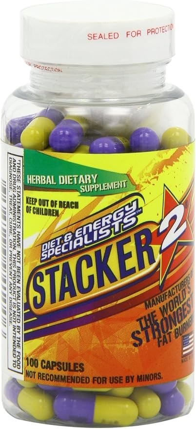 Stacker two Dietary Supplement “Fat Burner Weight Loss” Capsules 100 Count