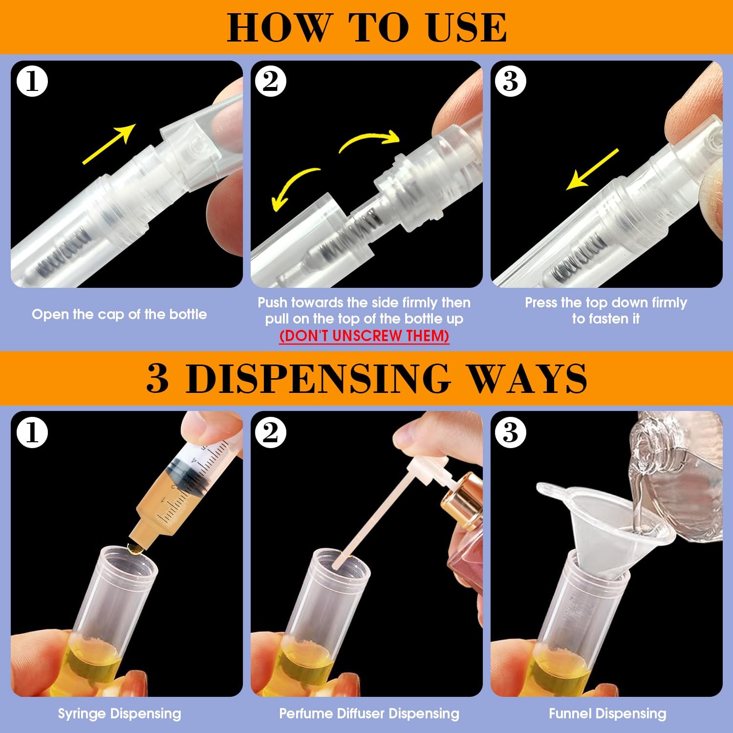 60PCS 5ml Mini Spray Bottle, Small Sample Containers for Perfume