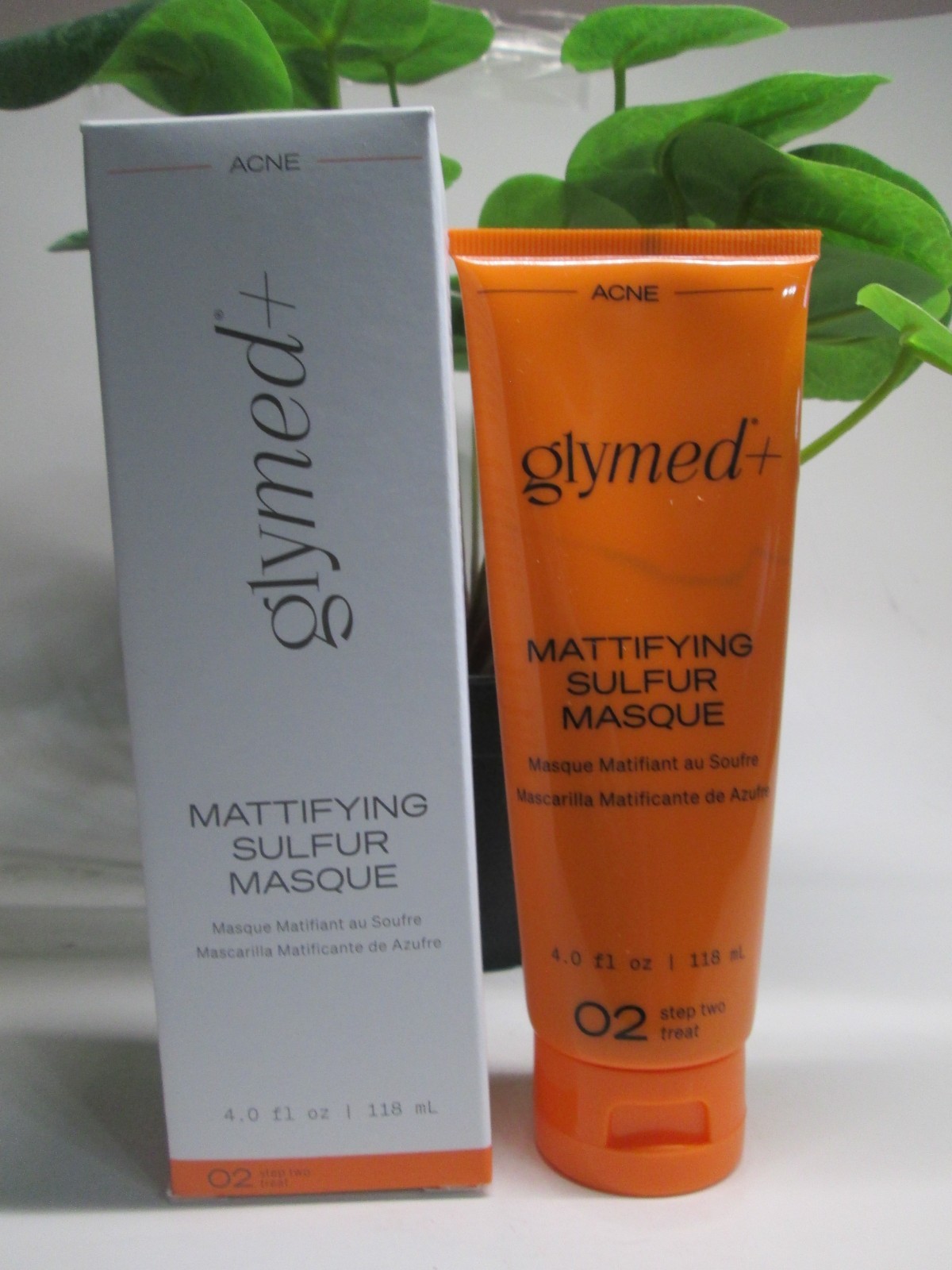 GLYMED PLUS MATTIFYING SULFUR MASQUE 4FL.OZ/118ML NEW exp 2028