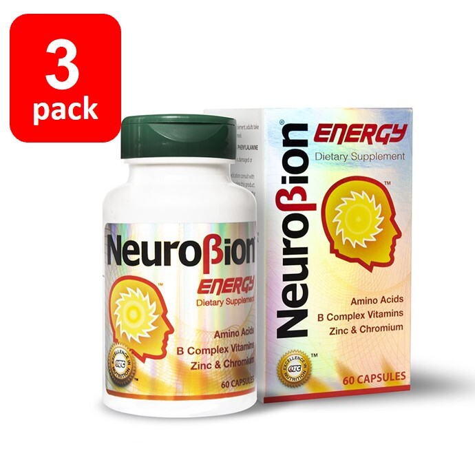 3 PACK – NEUROBION – ENERGY – VITAMINS B1 B2 B6 B12 – 60 CAPS