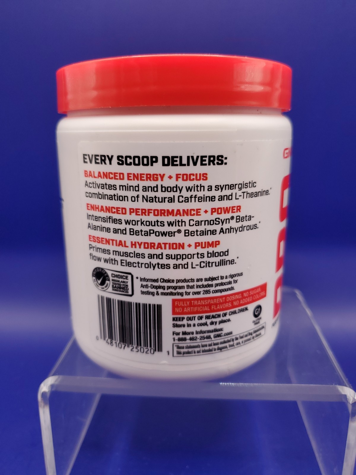 GNC PRO pre-workout tropical fruit punch Powder 30 Servings 11.96oz Exp 10/26