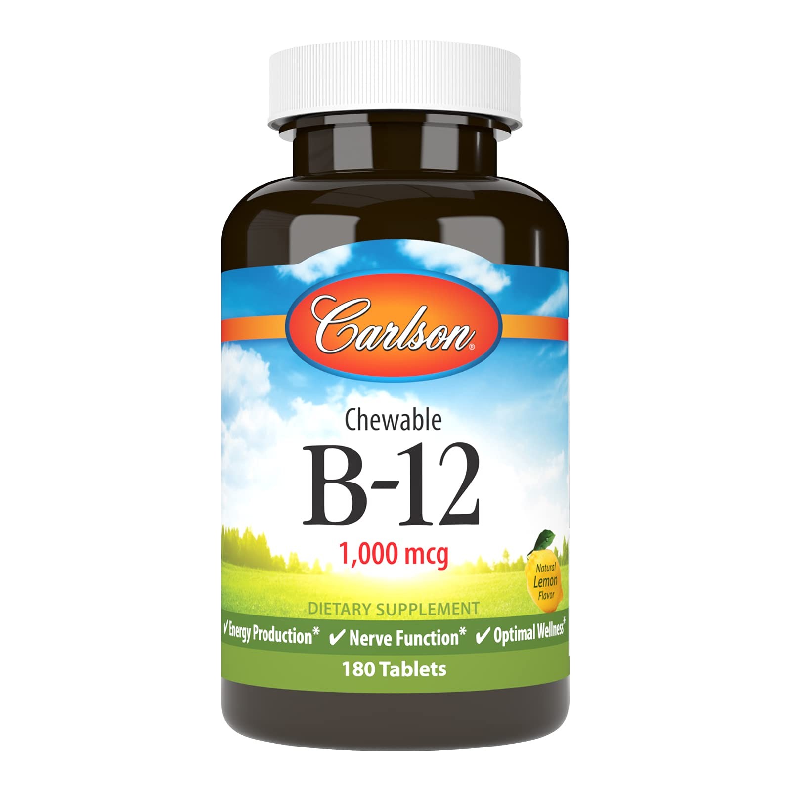 Carlson – Chewable B-12 1000 Mcg Energy Production Nerve Function Optimal
