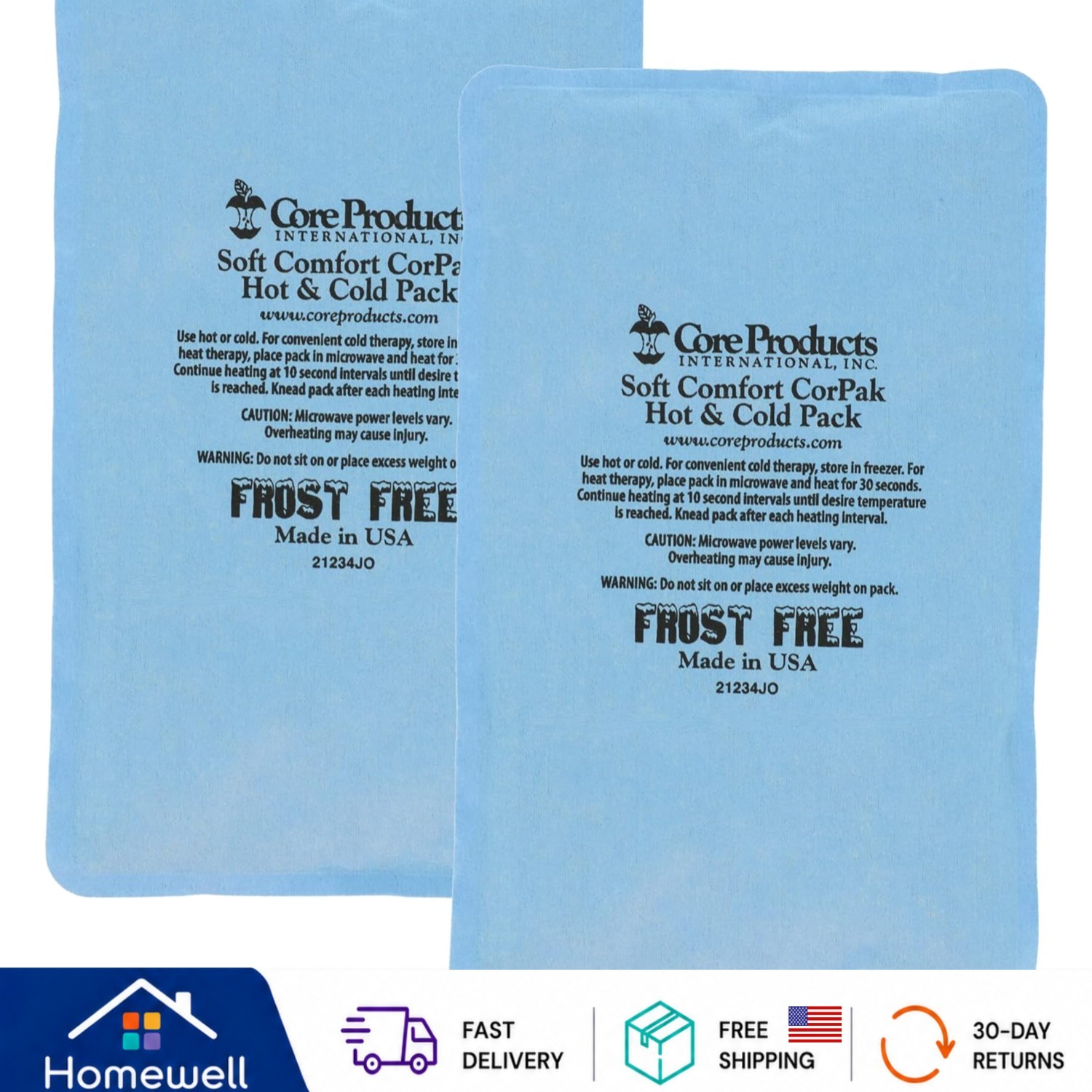 Durable 2-Pack of Soft CorPaks – Hot & Cold Therapy for Muscle Pain Relief