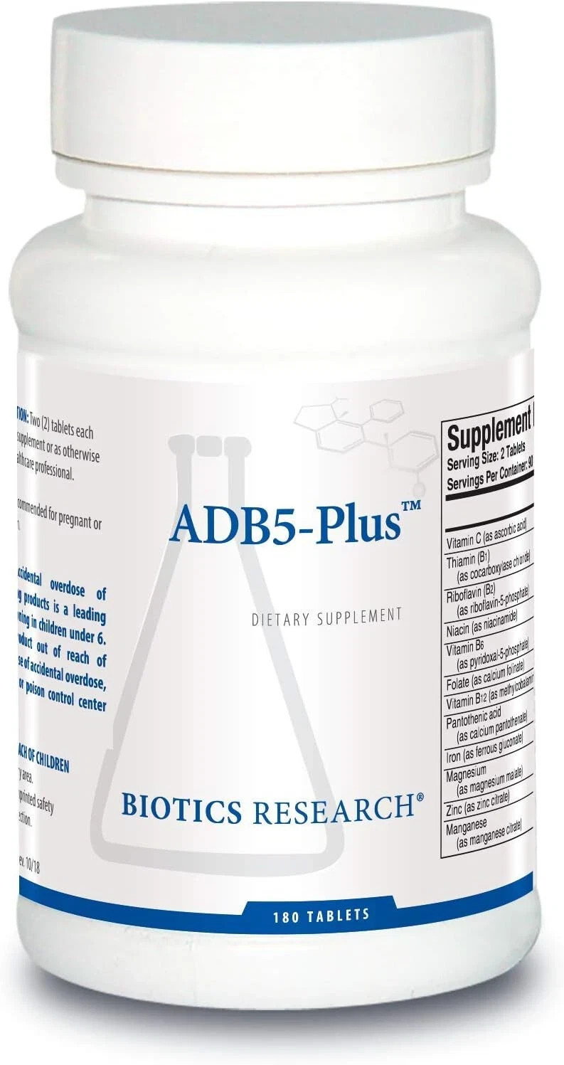 Biotics Research ADB5-Plus 180 Tablets Adrenal Glandular Stress Support