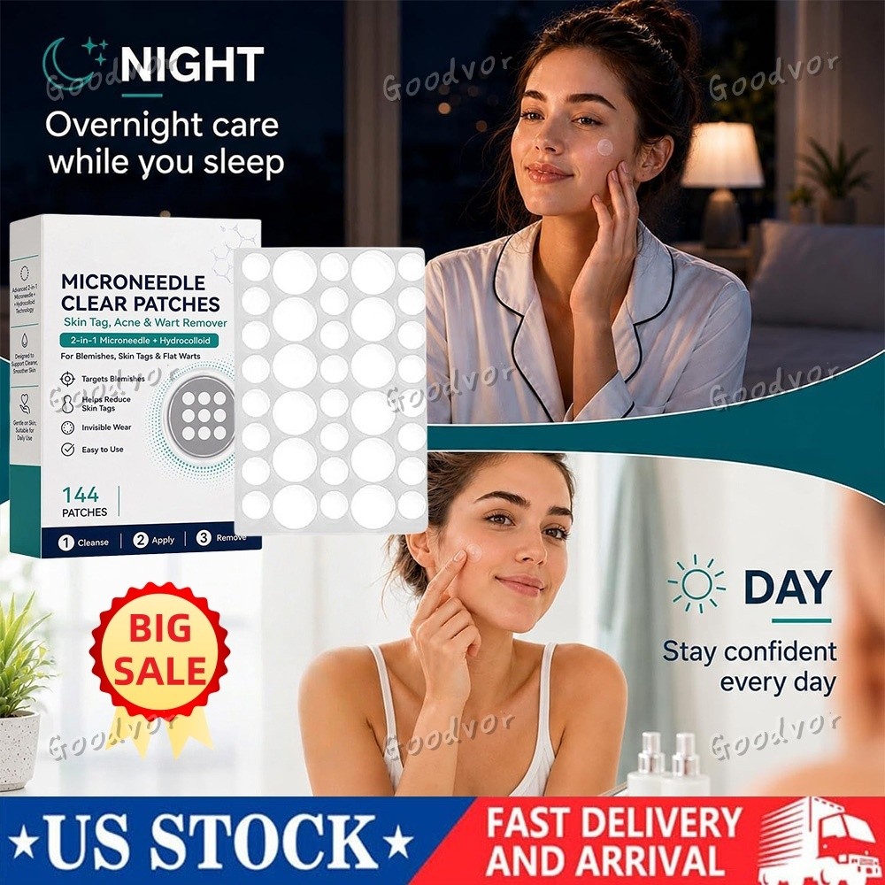 Microneedle Clear Patches, 2-in-1 Microneedle &Hydrocolloid Patch Blemish Care