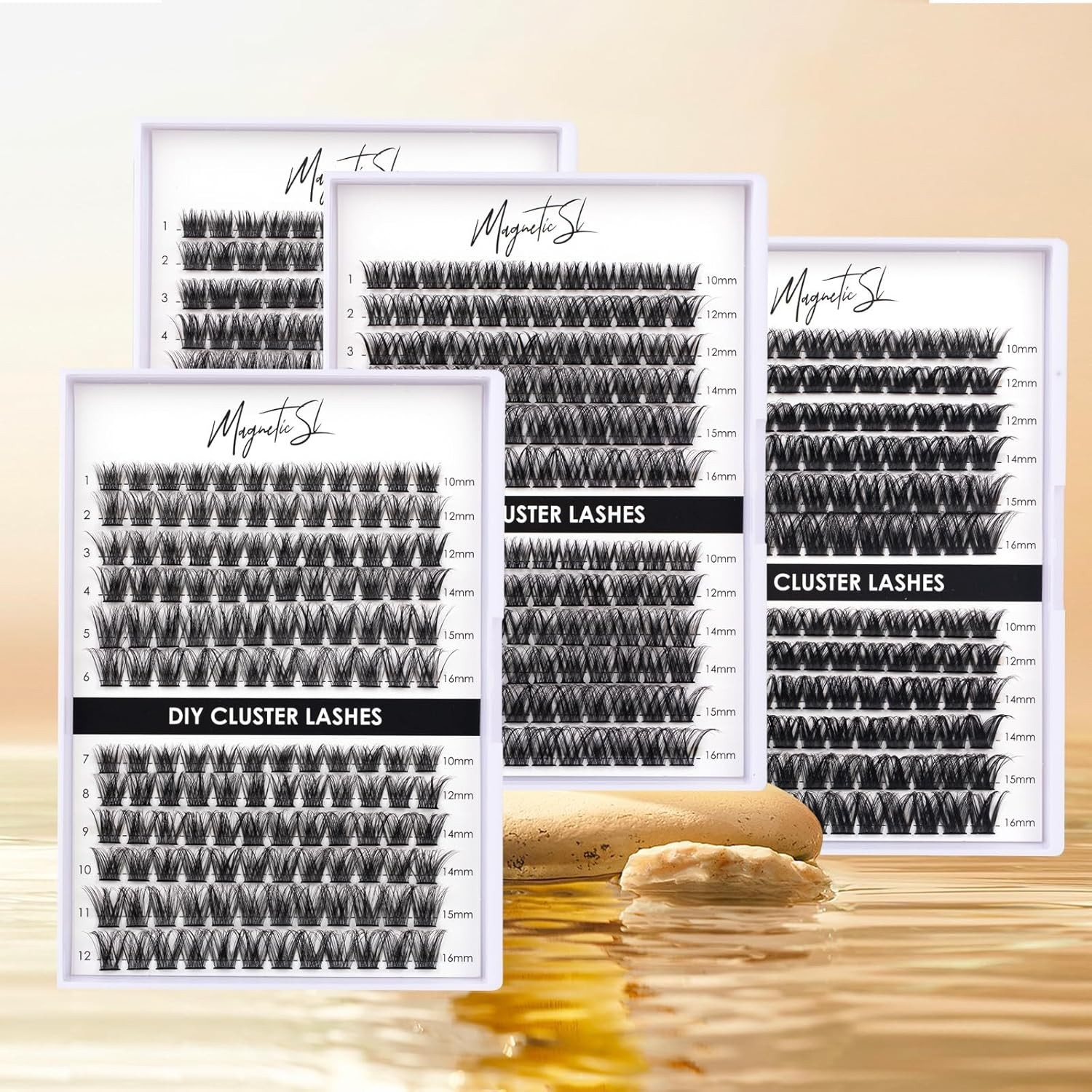 144 Pcs DIY Individual Lash Clusters for Effortless Glam – Reusable &