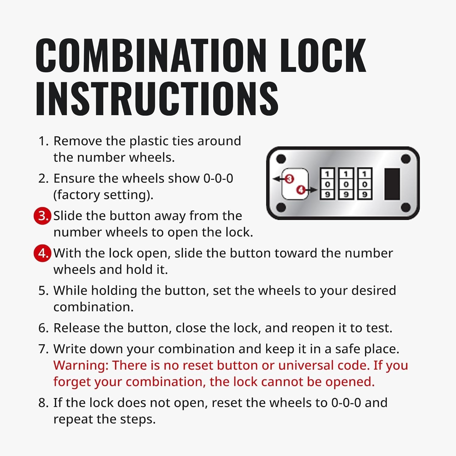 Locking Medicine Box with Combination Lock – Secure Metal Lock Box Safe for M…