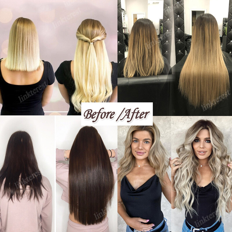 Micro Loop Remy Human Hair Extensions Microlink Bead Tip Balayage Full Head 150G