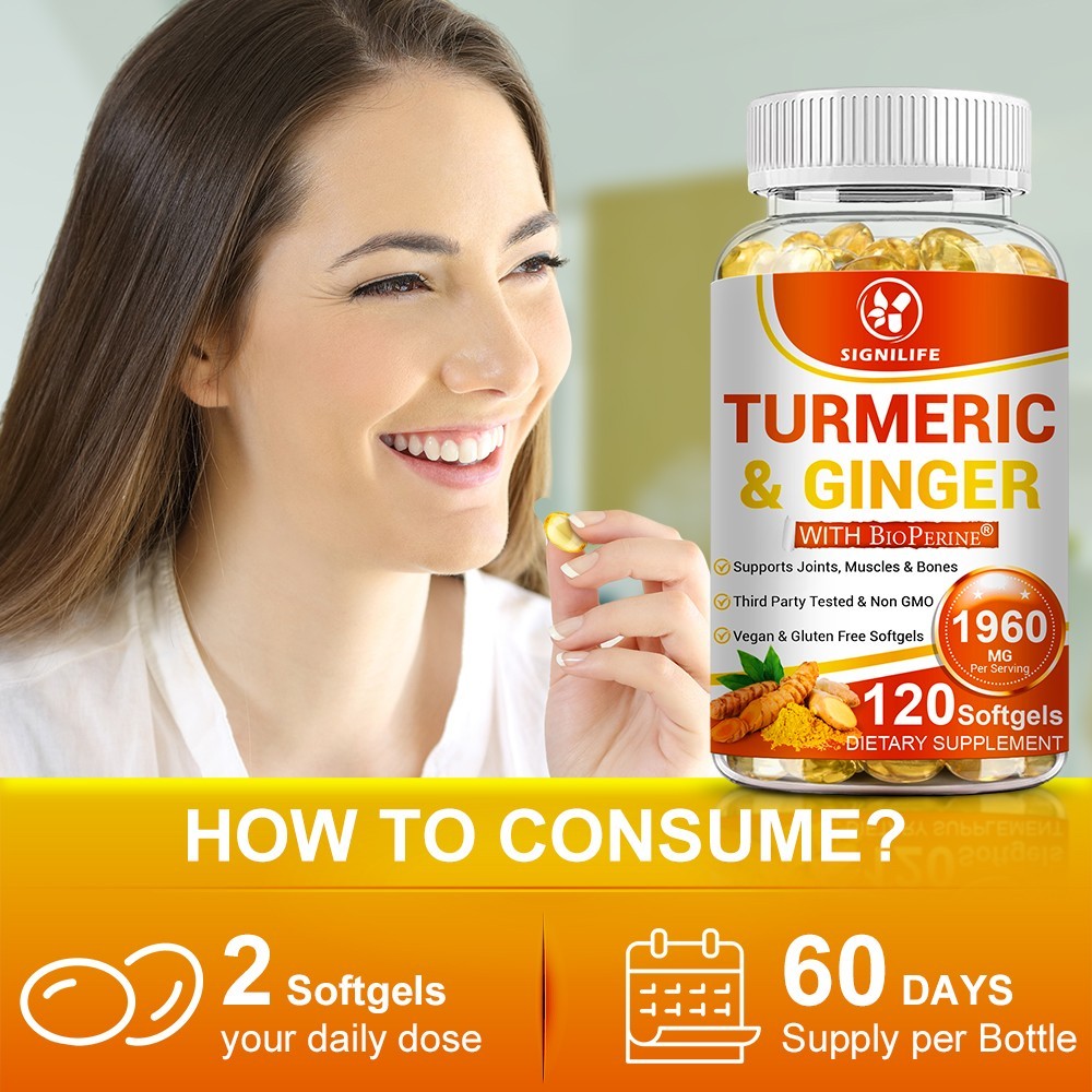 Turmeric Curcumin Highest Potency 95% 1950mg with BioPerine Black Pepper Extract