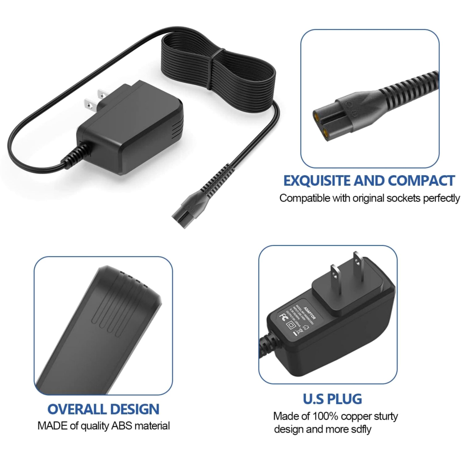 Input: AC 100-240V ~ 50/60Hz Hair Clipper Charger For Wahl Color Pro 9649