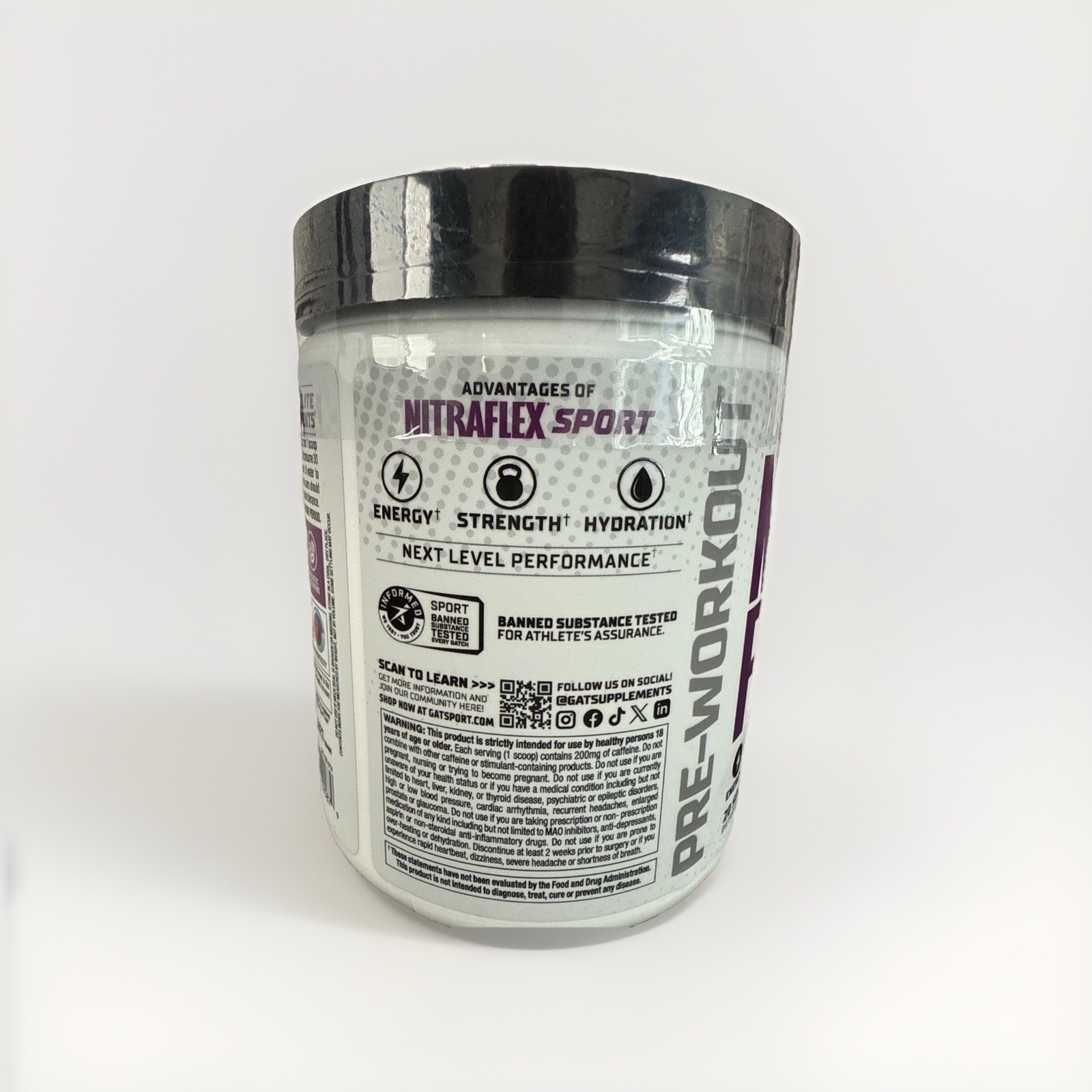 Nitra Flex Pre Workout Grape Cotton Candy 20 Servings Exp 08/2027