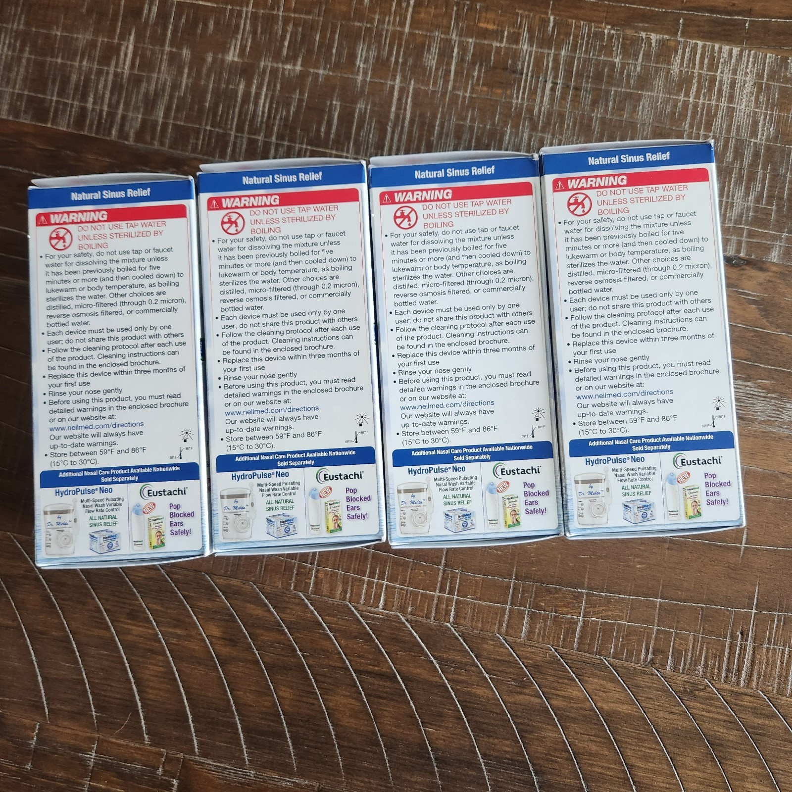LOT OF 4 NeilMed Sinus Rinse Bottle 8 OZ + Saline Packet Sinus Relief EXP2029