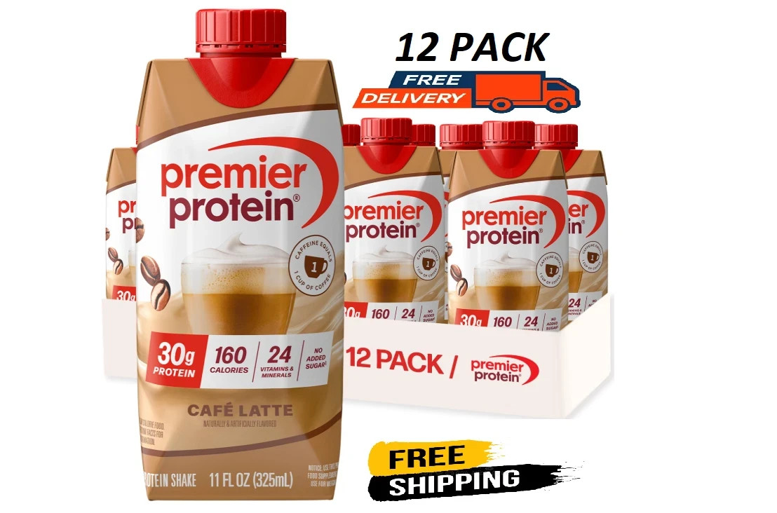 Premier Protein Shake, Café Latte, 30g Protein, 11 Fl Oz, 12 Ct