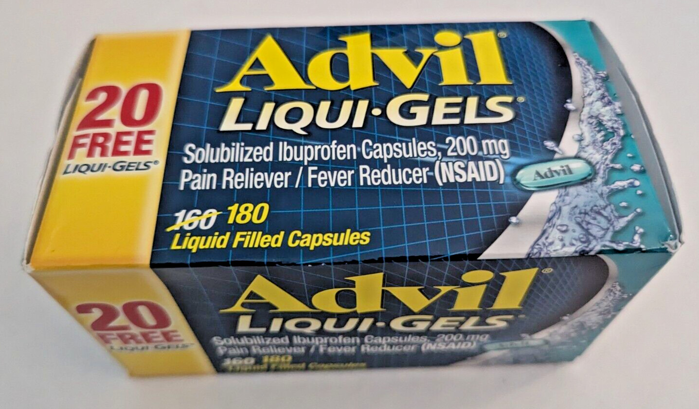 NEW Advil Liqui-Gels Capsules 200MG (180 Ct) EXPIRES: September 2026