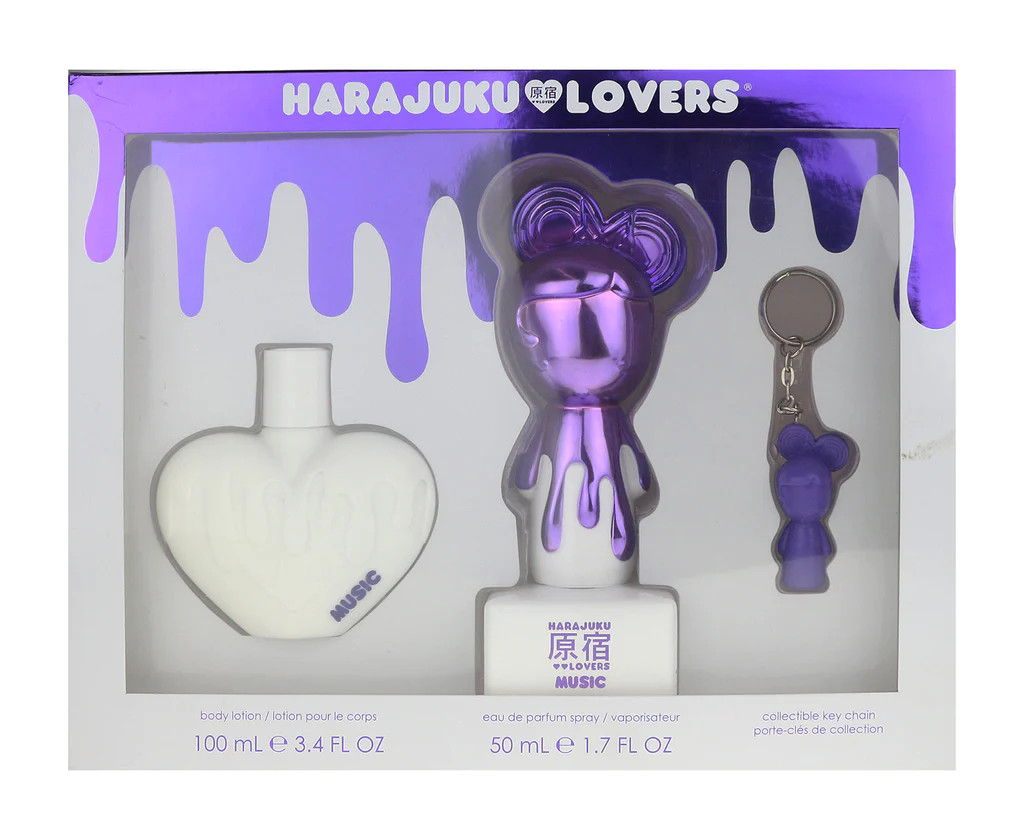 GIFT SET WOMEN GWEN STEFANI HARAJUKU LOVERS POP ELECTRIC MUSIC 1.7 EDP 3PCS NEW