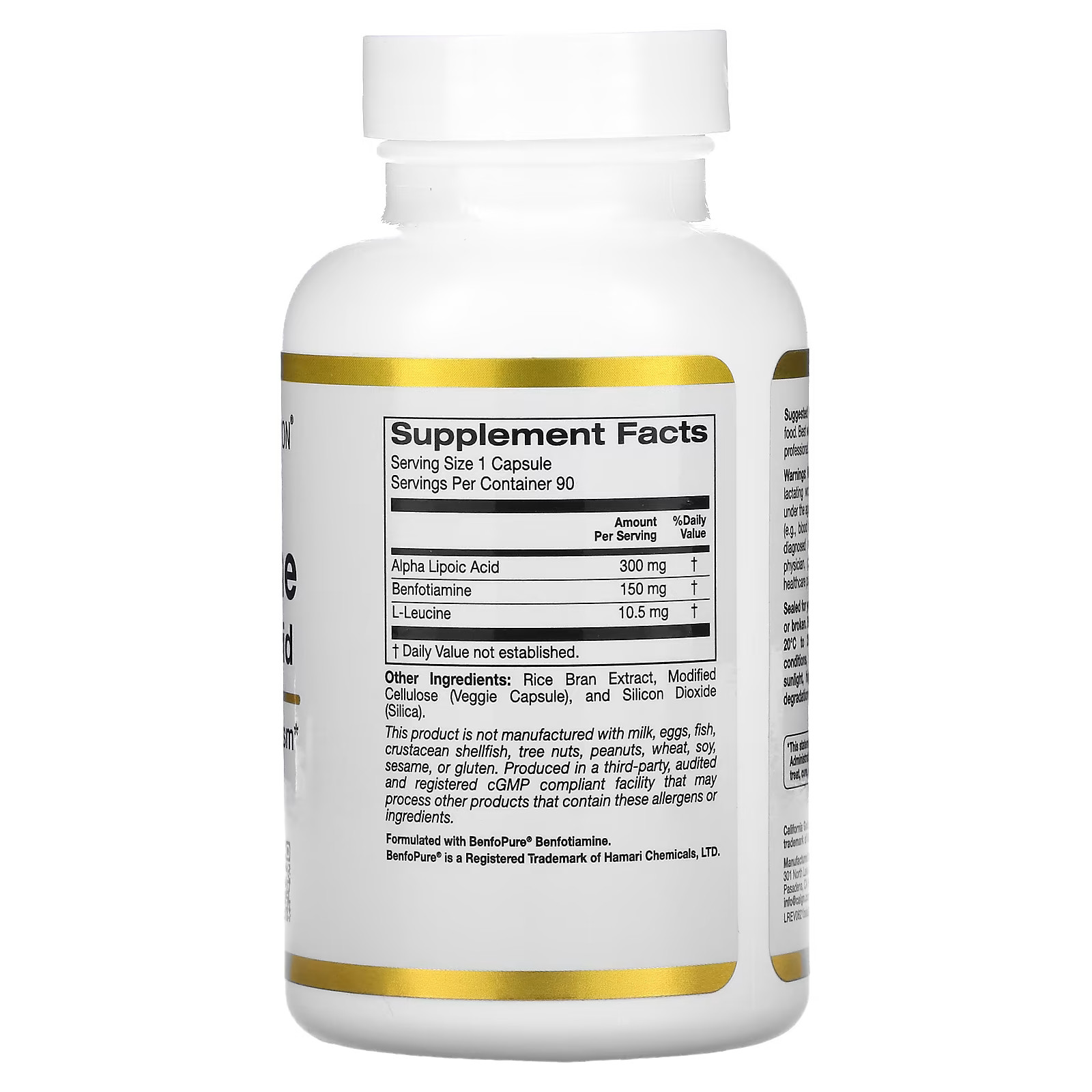 2 X California Gold Nutrition, Benfotiamine + Alpha Lipoic Acid and -worldwide