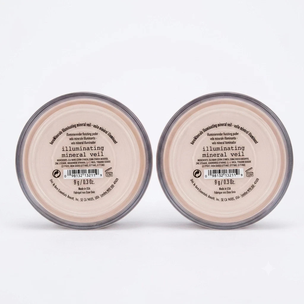 Pack of 2 bareMinerals Illuminating Mineral Veil Loose Finishing Powder 9g New